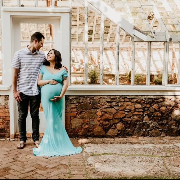 Blue Maternity Dress - Picture 4 of 6